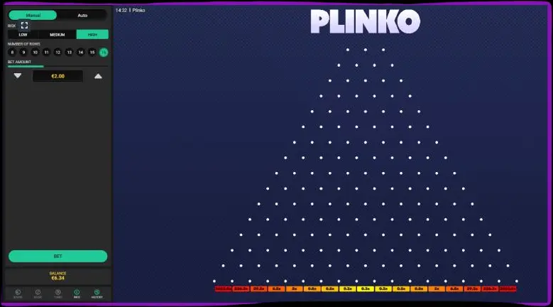 Varianten des Plinko-Spiels.