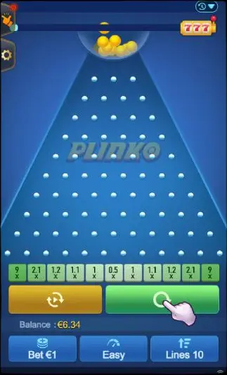 Plinko spielen: kostenlos oder um echtes Geld.